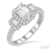 5/8 Ctw Diamond Semi-Mount Engagement Ring in 14K White Gold