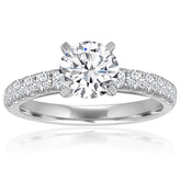 Cathedral Styled Diamond Engagement Ring - J.MONALI