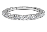 RITANI Open Micropave Diamond Eternity Wedding Ring in White Gold