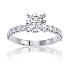 Shared Prong Diamond Engagement Ring - J.MONALI