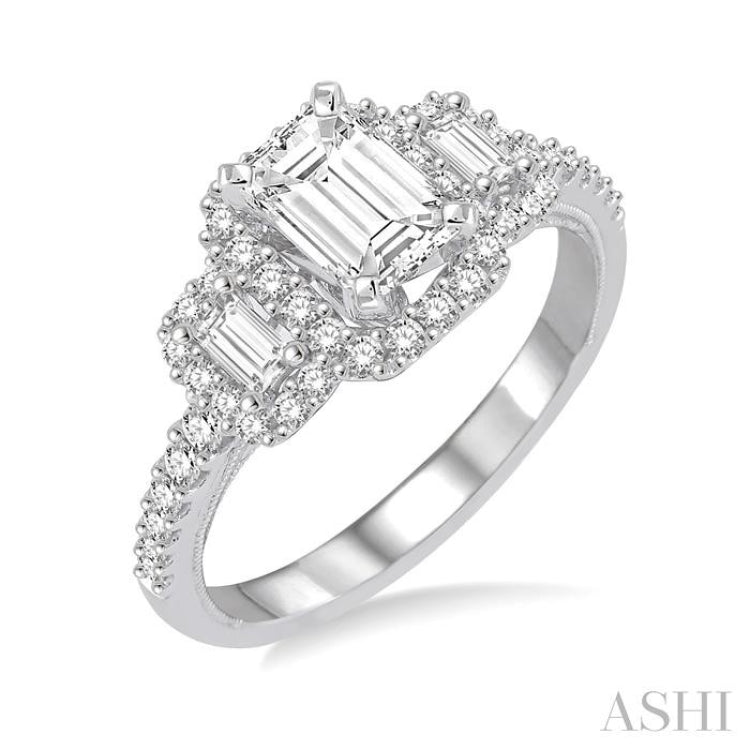 1/3 Ctw Diamond Semi-Mount Engagement Ring in 14K White Gold