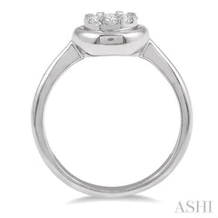 1/3 Ctw Round Diamond Lovebright Ring in 14K White Gold