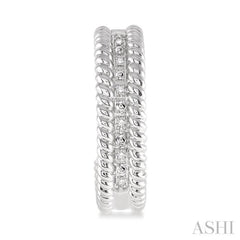 1/20 Ctw Round Cut Diamond Fashion Earrings in Sterling Silver