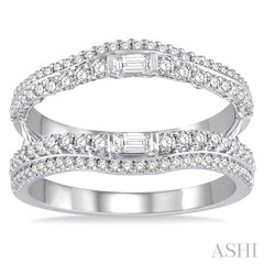 3/4 Ctw Diamond Insert Ring in 14K White Gold