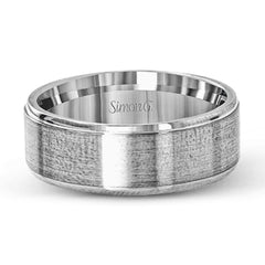 This classically styled men's wedding band features a brushed finished outside and a minimal, solid design that is perfect for everyday wear.