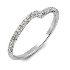 This lovely engagement ring showcases .59 ctw of white diamonds in a unique design.