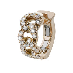 Shine in this 18K rose gold cuban link diamond huggies 0.31 ctw., from our chain link collection