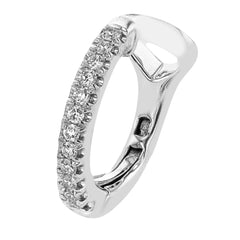 Our white gold huggie earrings sparkle with 0.08 ctw.of diamonds