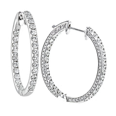 You can't go wrong with classic hoop earrings, especially these ones with diamonds inside and out that will sparkle in all directions.
