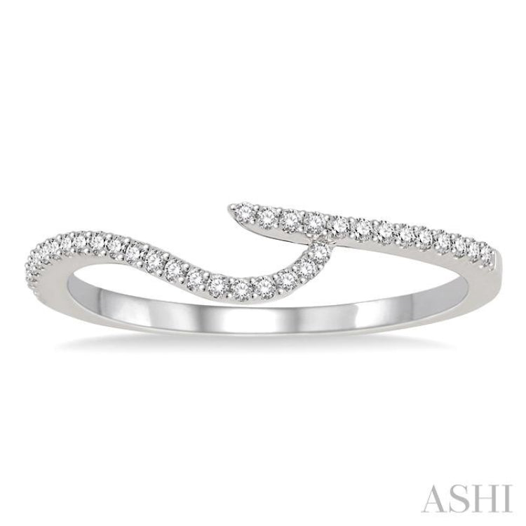 1/6 Ctw Round Cut Diamond Wedding Band in 14K White Gold