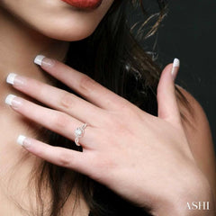 1/3 Ctw Diamond Semi-Mount Engagement Ring in 14K Rose Gold