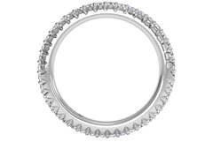 RITANI Open Micropave Diamond Eternity Wedding Ring in White Gold