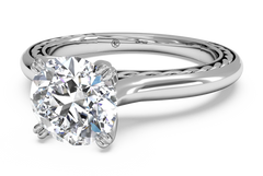 RITANI Solitaire Diamond Braided Engagement Ring in White Gold