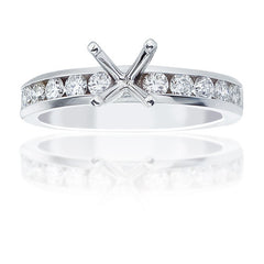 Classic Diamond Channel Set Engagement Ring - J.MONALI