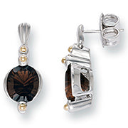 Sterling silver color stone earring