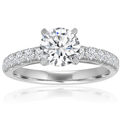 Cathedral Styled Diamond Engagement Ring - J.MONALI