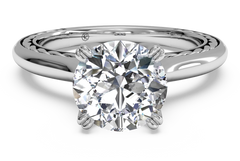 RITANI Solitaire Diamond Braided Engagement Ring in White Gold