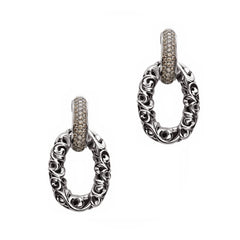 Sterling silver color stone earring