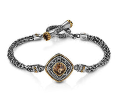 Sterling silver color stone bracelet