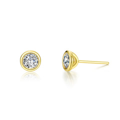 Sterling silver color stone earring