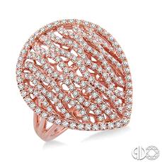 Rose Gold Pear Diamond Fashion Ring