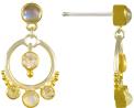 Sterling silver color stone earring