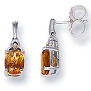Sterling silver color stone earring
