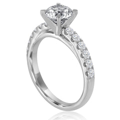 Cathedral Styled Diamond Engagement Ring - J.MONALI