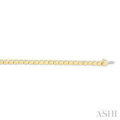 4 1/3 Ctw East-West Bezel Set Emerald Cut Diamond Tennis Bracelet in 14K Yellow Gold