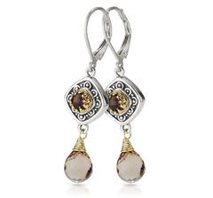 Sterling silver color stone earring