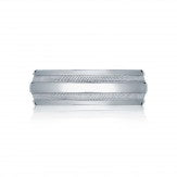 TACORI 6mm Platinum Sculpted Crescent Men's Wedding Band