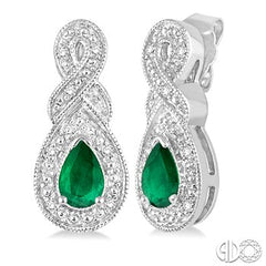 Sterling silver color stone earring