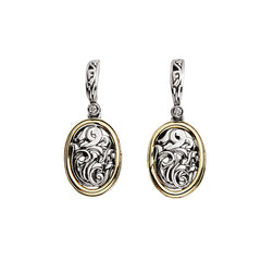 Sterling silver color stone earring