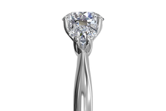 RITANI Three-Stone Diamond Engagement Ring in White Gold