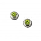 Sterling silver color stone earring