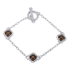Sterling silver color stone bracelet