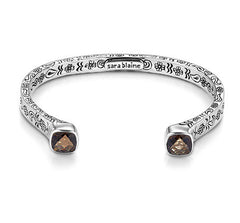 Sterling silver color stone bracelet