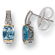 Sterling silver color stone earring