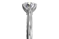 RITANI Solitaire Diamond Braided Engagement Ring in White Gold