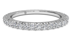 RITANI Open Micropave Diamond Eternity Wedding Ring in White Gold