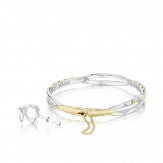 TACORI Sterling Silver and 18 Karat Yellow Gold Round Promise Ring